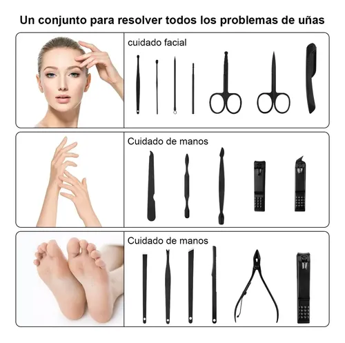 Set 24 Piezas Kit Manicura Y Pedicura Acero Inox.