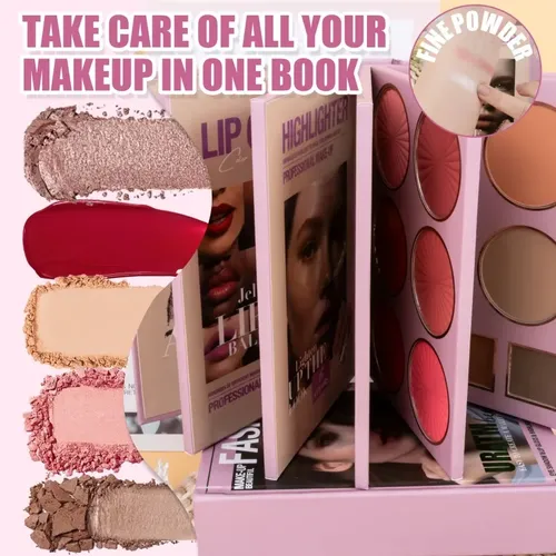 Set Libro Maquillaje Infantil Con Sombras Y Labial