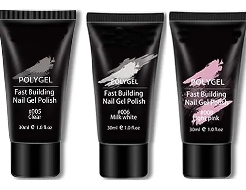 Kit Para Uñas Gelificadas Capsulas Espátula Pincel Y Gel Uv