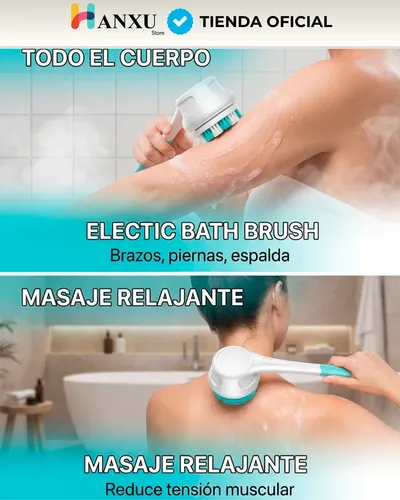 Cepillo Exfoliante Corporal Eléctrico Inalámbrico Spa