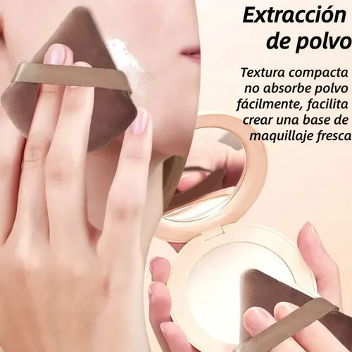 42 Pcs Brochas Maquillaje Profesional Esponjas Necese Marrón