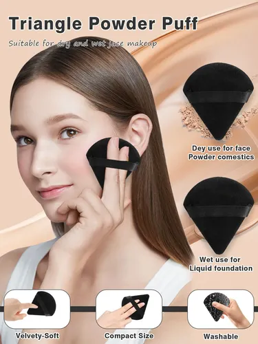 Set 24 Pinceles De Maquillaje Con Esponjas Aplicadoras Negro