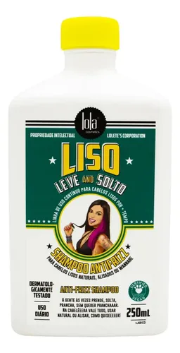 Liso, Leve and Solto Anti-Frizz Shampoo Cabello Lacio 250ml