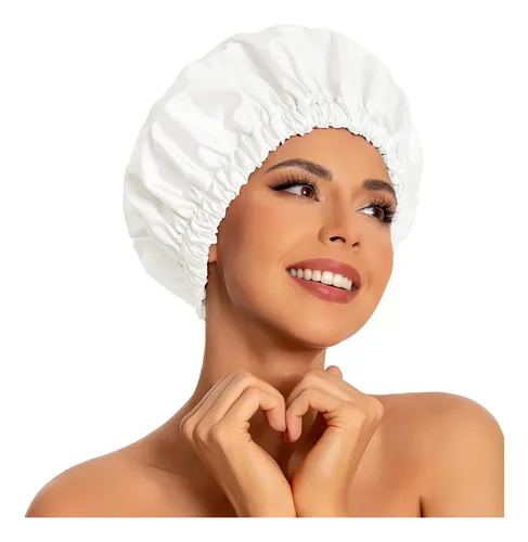 Gorro De Baño Impermeable Grande Con Elástico Para Pelo La