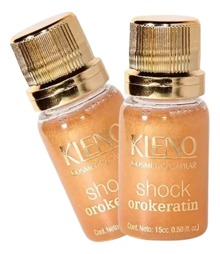 3 Ampollas Shock Keratina Oro Kleno Egyptian Gold 24k