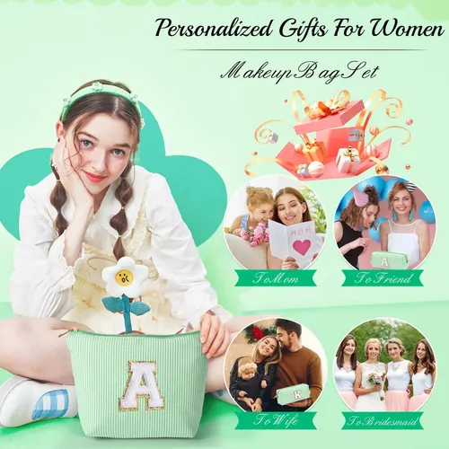 Bolsa De Maquillaje Yoolife Initial Para Mujeres Y Niñas Ado