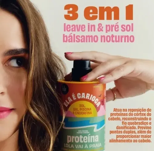 Leave In Pre Sol Proteina Ela E Carioca 500gr Lola Cosmetics