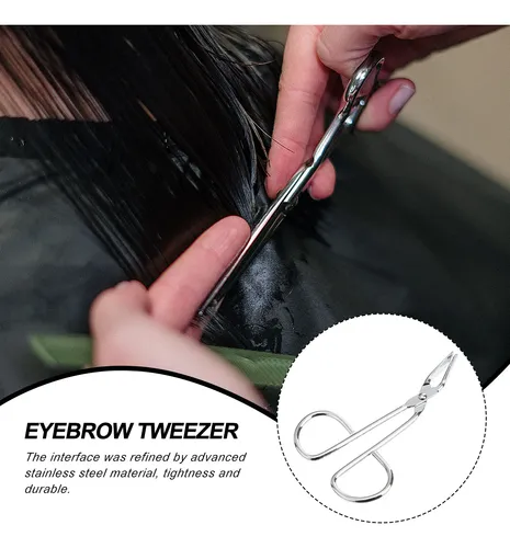 Stainless Steel Eyebrow Tweezer Silver Color For Grooming