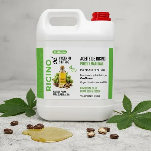 Aceite De Ricino Puro Natural Prensado En Frío X 5 Lt