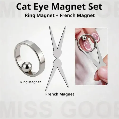 Cat Eye Magnets For Nails, 2026 New Ring Shaped 3-in-1