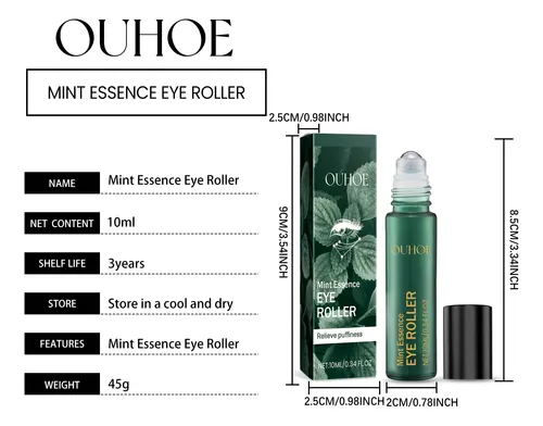 Sérum De Ojos Ouhoe Mint Eye Roller Para Líneas Finas E Hidr