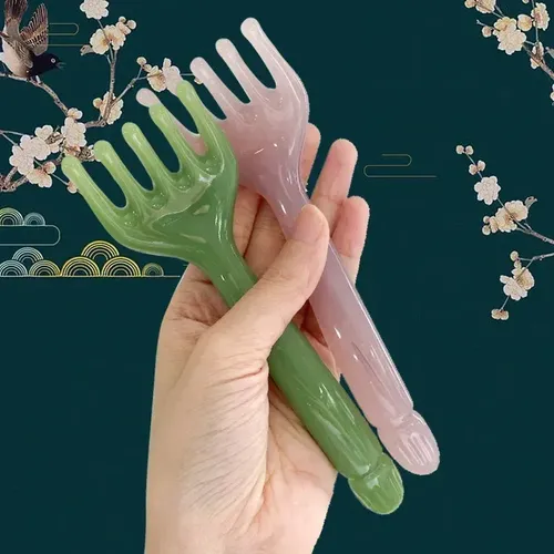Masajeador De 5 Garras Para Cuerpo De Resina, Cabeza, Gua, M Verde