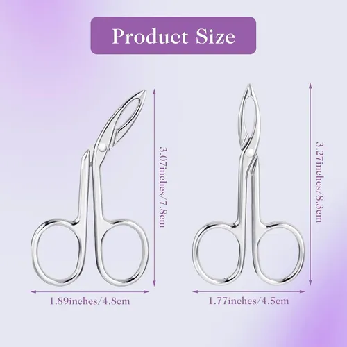 Pinzas Para Cejas Acero Inoxidable Punta Recta Y Oblicua