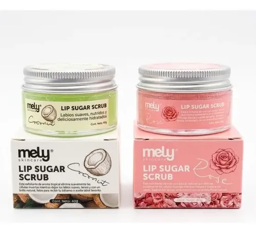 Exfoliante Labios Balsamo Labial Mely Lip Sugar Scrub Rose
