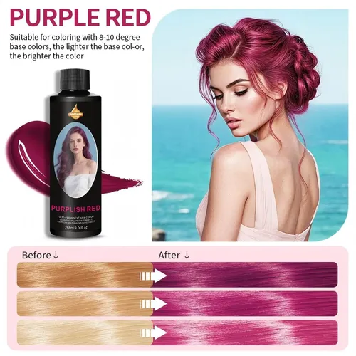 Sumifang Tinte Semipermanente Rojo Y Morado Vibrante 268 Ml