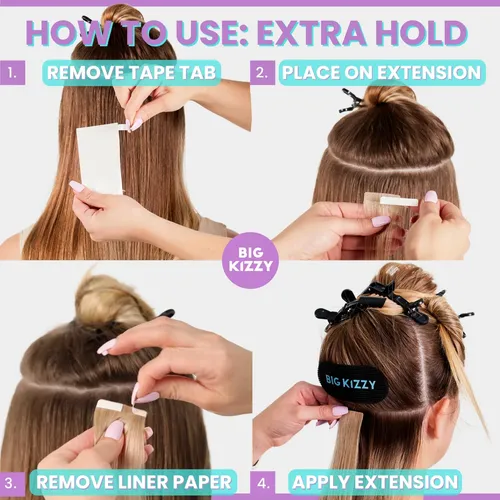 Cinta Para Extensiones De Cabello Big Kizzy Extra Hold, 144
