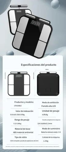 Báscula Digital De Baño, Báscula Corporal For Gimnasio.