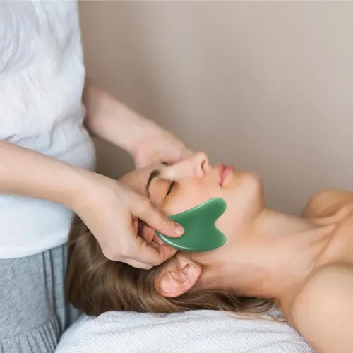 Piedra Gua Sha Jade Para Masaje Facial Y Corporal
