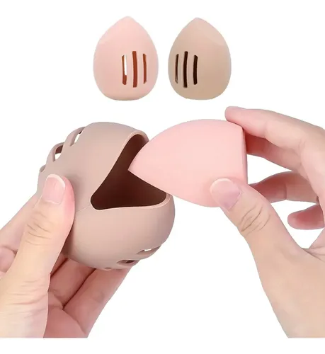 Estuche Porta Esponja De Maquillaje Organizador Viaje Makeup