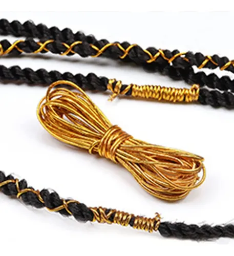 Oro Dreadlock Trenzas Accesorios Para El Cabello, 2 Piezas..
