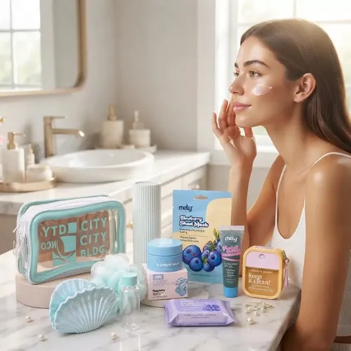 Set Skincare 10 Neceser Mascarilla Exfoliante Facial Toallit
