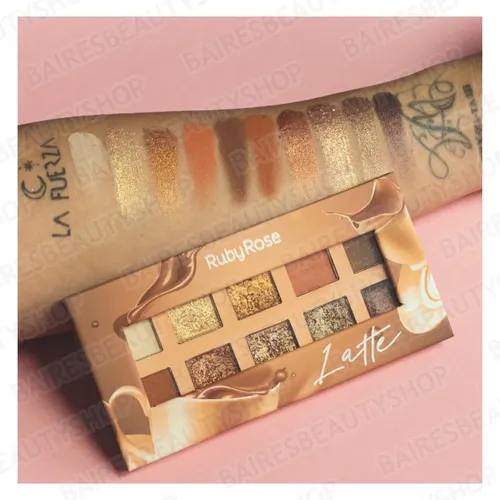 Paleta De Sombras Latte Tonos Nude Maquillaje Ruby Rose