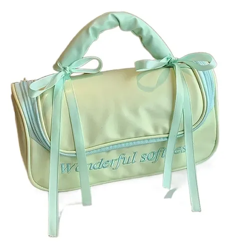 Pz Neceser De Maquillaje Impermeable Con Lazo Para Mujer