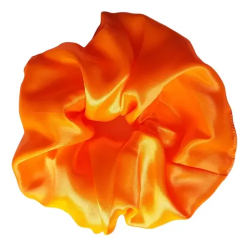 Colitas de pelo Scrunchies De Pelo De Raso Antifrizz Maxi escrunchie Naranja