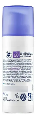 Protector Solar Facial Dermaglós Fps 50 Con Color X 50 G