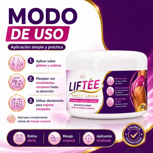 Crema Reafirmante Corporal Gluteos Caderas Masajes