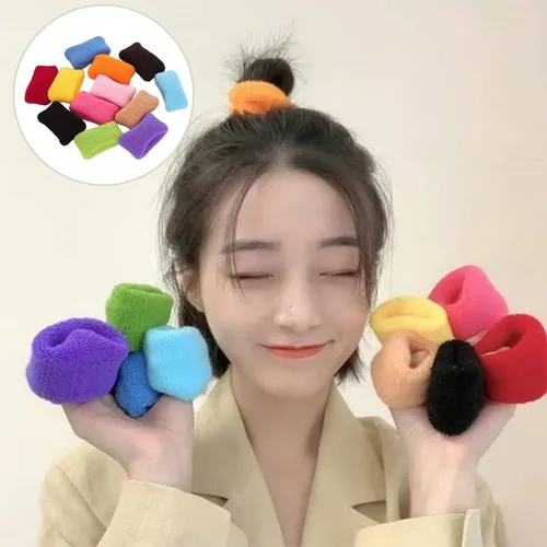 12 Cintas Para El Pelo Scrunchies Korea, Lado Ancho, 1,57 Pu