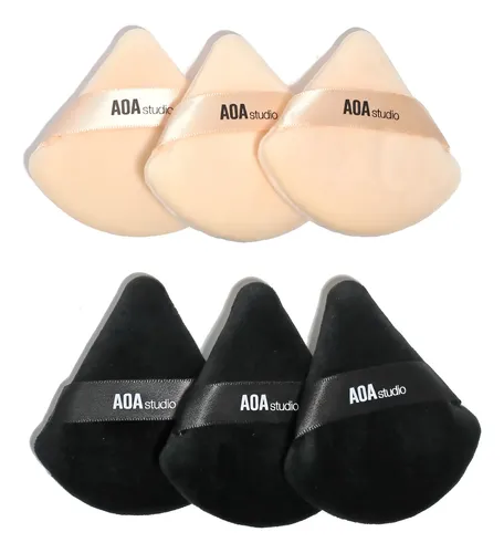 Aoa Studio Velvet Puffs Makeup Puff Set Of 6 Loose Powder…