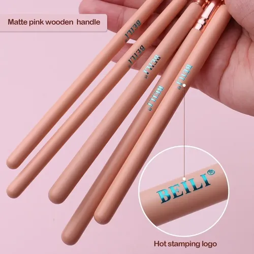 Set 10 Brochas Para Ojos Pelo Mixto Beili