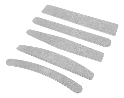 5 Limas De Uñas De Grano 100/180 (5 Formas, 18 Cm × 0,4 Cm)