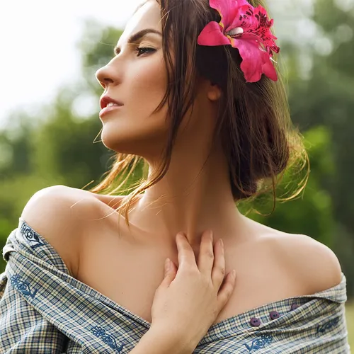Pinza Para El Pelo Con Forma De Flor Jexine Hawaiian Artific