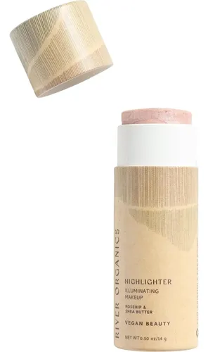 Iluminador Vegano Rosa Cuarzo River Organics 0.50 Oz
