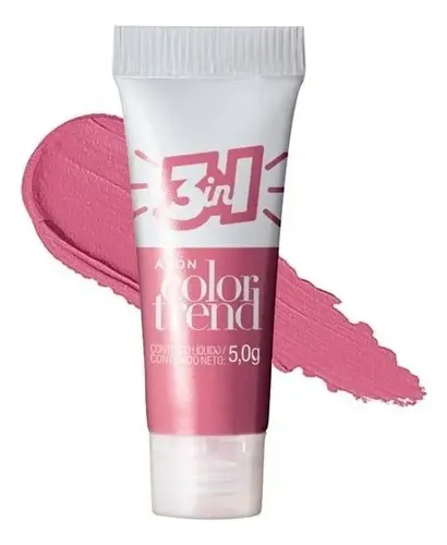 Labial Rubor y Sombra 3en1 Avon Color Trend Malva en Crema