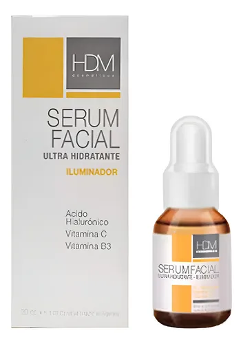 Hdm Serum Facial Iluminador Con Vitamina C Hialuronico 30cc.