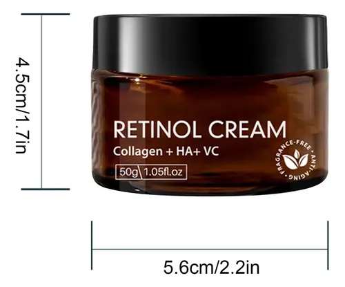 Crema Facial Retinol 50ml Hidratante Antiarrugas Mujer