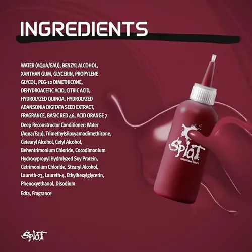Tinte Semipermanente Para Cabello Splat, Vegano Y Libre De C