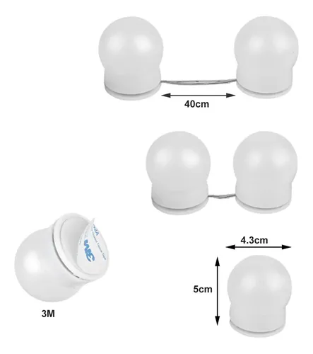 Linxu 2 Luces Led Táctiles Regulables Por Usb For Espejo De