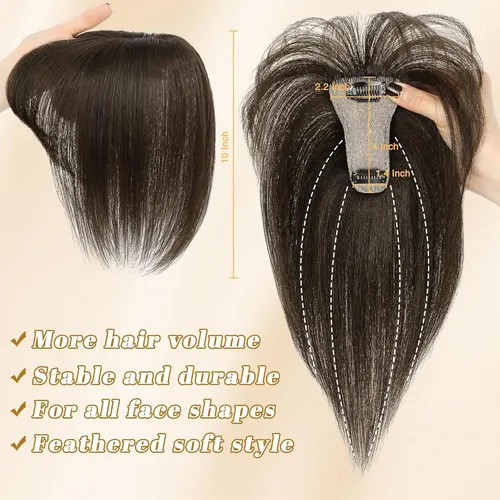 Extensión De Pelo Humano Nayoo 2# Darkest Brown 3d Wispy