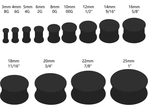 Kit De Estiramiento De Tapones De Silicona 26 Pcs 8g A 25mm