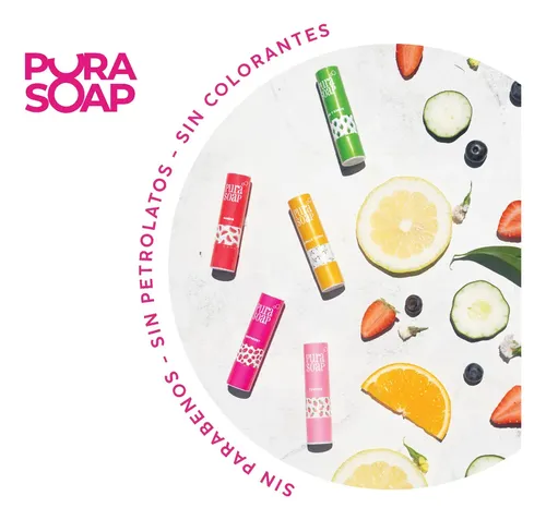 Bálsamo Labial Hidrantante De Sandia Sin Parabenos Pura Soap