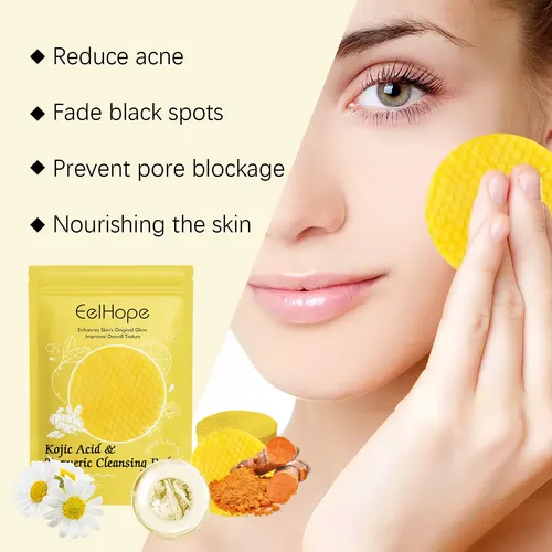 Almohadillas Limpiadoras Faciales De Cúrcuma Y Ácido Kójico