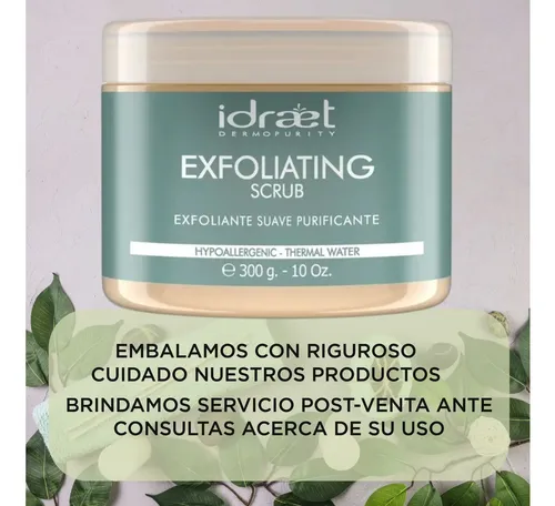 Exfoliante Facial Corporal Gel Suave Idraet Limpieza 300 Gr