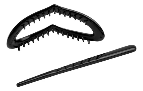 Hebillas Pasantes De Corazón De Pelo Para Rodete Pack X 12
