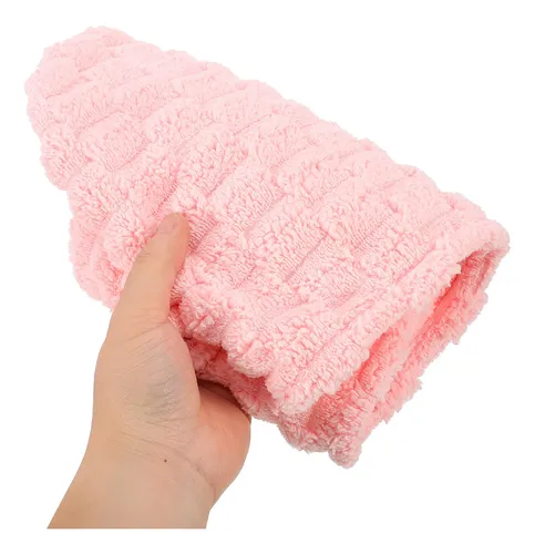 Gorro Rosa Absorbente Para Secar Pelo Suave Y Rápido