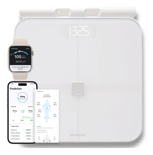 Balanza Digital Exerscale Imc Grasa 8 Electrodos Bluetooth