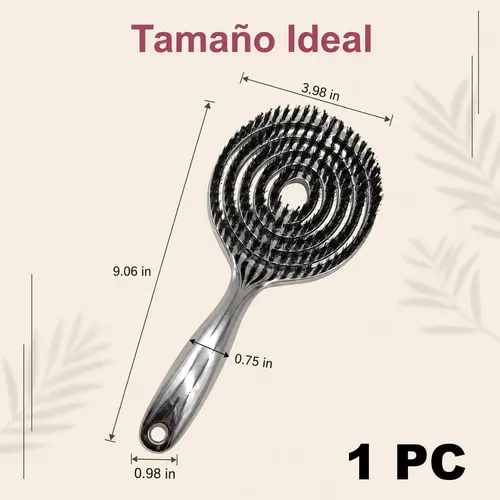 Cepillo Desenredante Anti Frizz Con Cerdas Mixtas Cabello